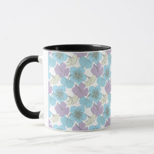 Caneca de Café Floral Pastel