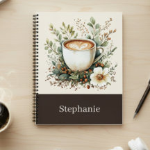 Caneca de Café Floral Personalizada