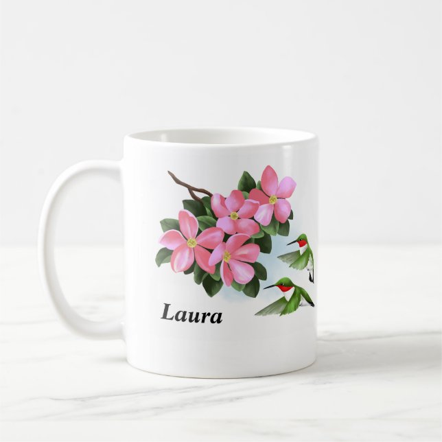 Caneca De Café Floral Personalizado (Esquerda)