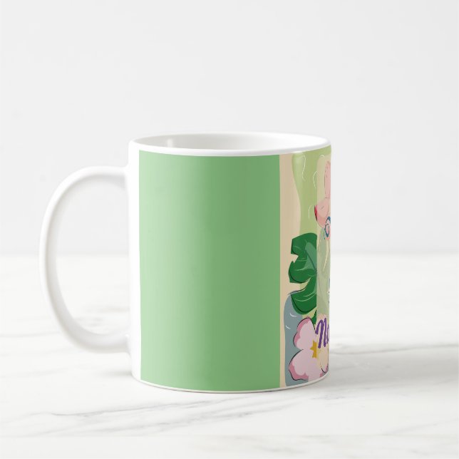 Caneca De Café Floral Personalizado Obtenha Bem Mug (Esquerda)