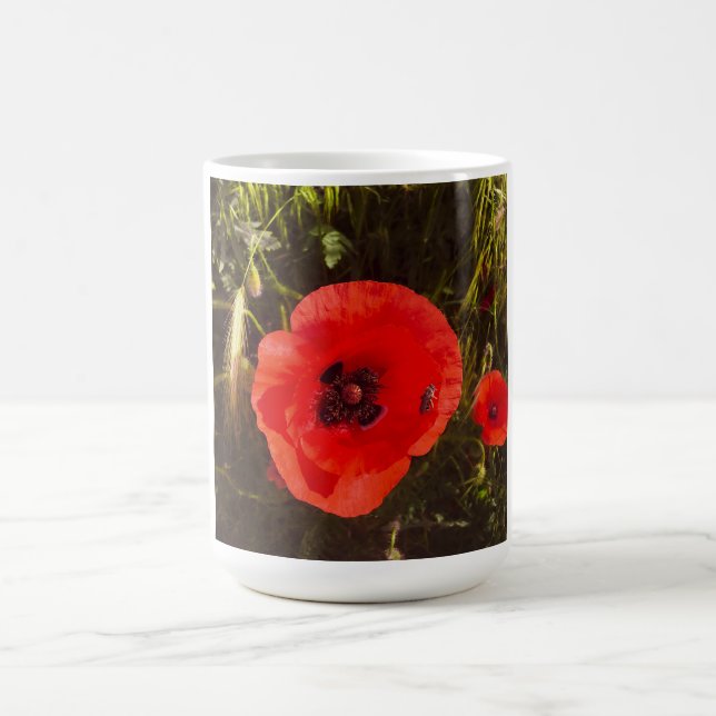 Caneca De Café Floral Poppy Dream – Botanical Fantasy Meadow (Centro)
