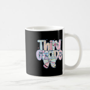 Caneca De Café Floral Preppy de Volta às Aulas 3ª Série Coquette