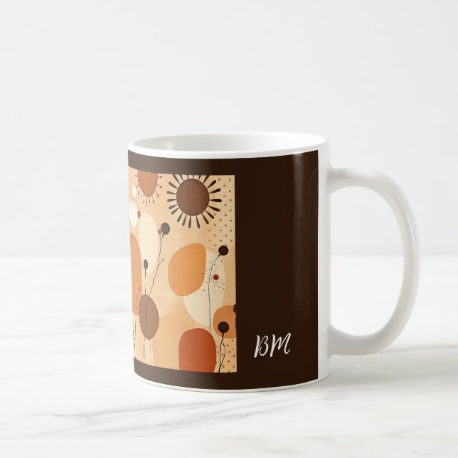 Caneca De Café Floral Quente Mandala Russo Autumn Boho (Direita)