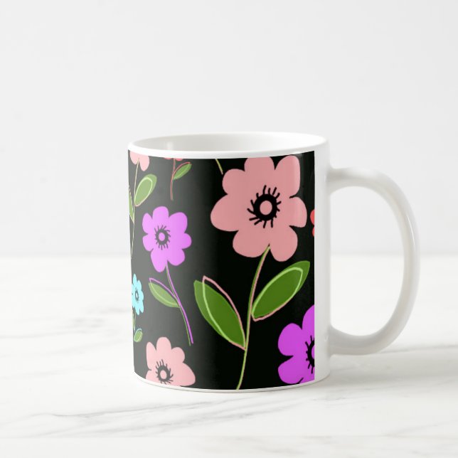 Caneca De Café Floral retro (Direita)
