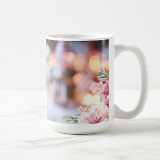 Caneca de Café Floral Rosa Bonita