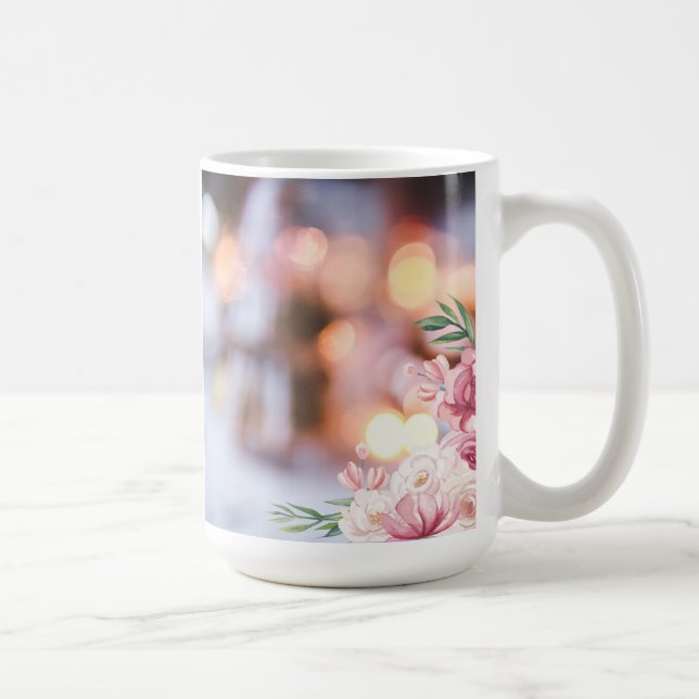 Caneca de Café Floral Rosa Bonita (Direita)