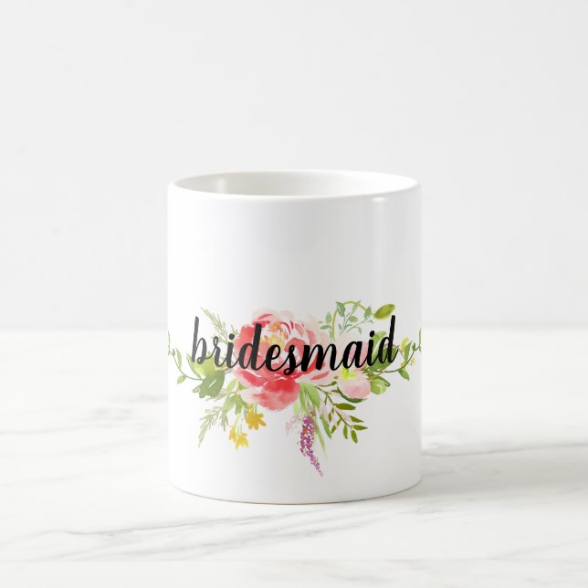 Caneca De Café Floral Rosa Vermelho (Centro)