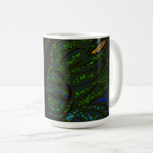 Caneca De Café Floral Sea Monster (Frente Esquerda)