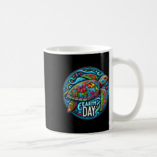 Caneca De Café Floral Sea Turtle Earth Day Planet Art Animal Love
