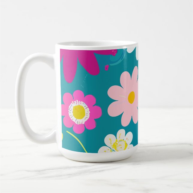 Caneca De Café Floral Selvagem (Esquerda)