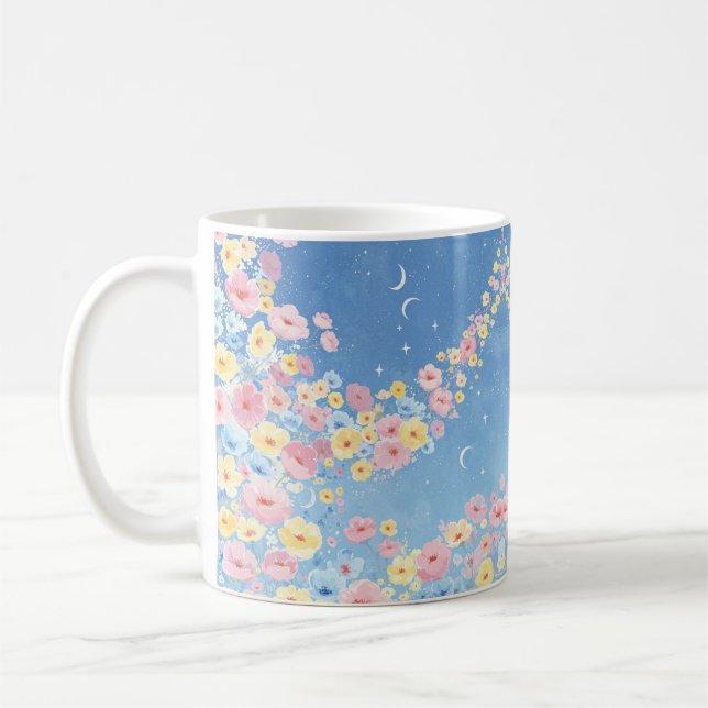 Caneca De Café Floral Sky Mug para presentes (Esquerda)