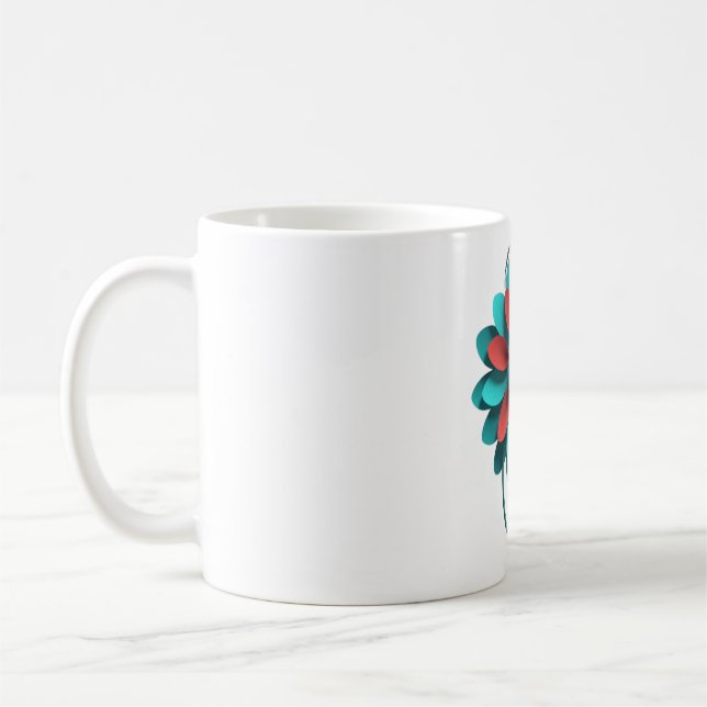 Caneca De Café Floral Stethoscope Design – Unique Medical & Healt (Esquerda)