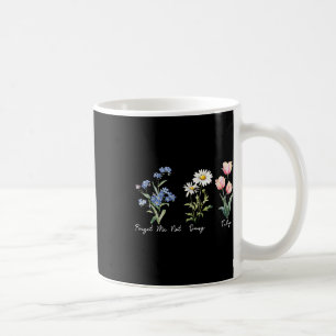 Caneca De Café Floral Sutil 8647 Flores De Trump Esquece-Me Não D