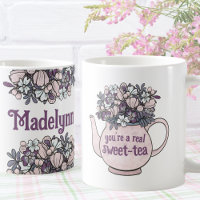 Floral Teapot Sweet Tea Personalised Party Favor d