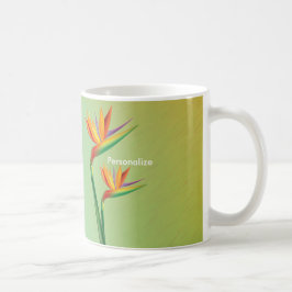 Caneca de Café Floral Tropical Ave do Paraíso
