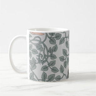 Caneca De Café Floral vintage, padrão sem costura, papéis de pare