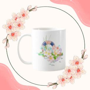 Caneca De Café Floral Vintage Summer Sea Ocean Beach Tropical