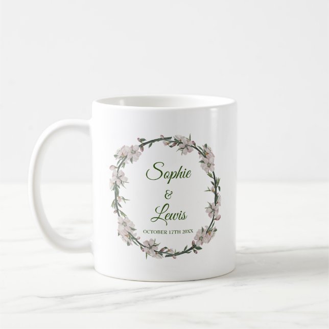 Caneca De Café Floral Wreath (Esquerda)