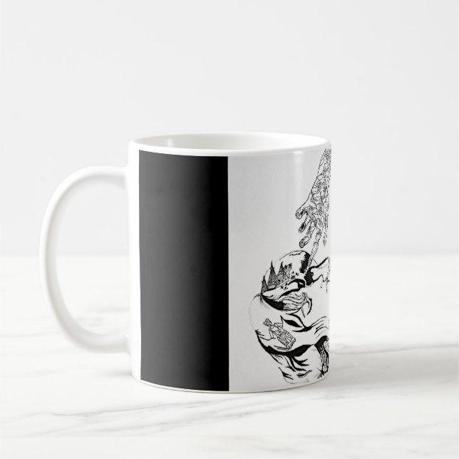 Caneca De Café Florença surreal Welch - preto e branco (Esquerda)