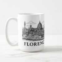 Florence Cityscape - Arte de Linha da Catedral Duo