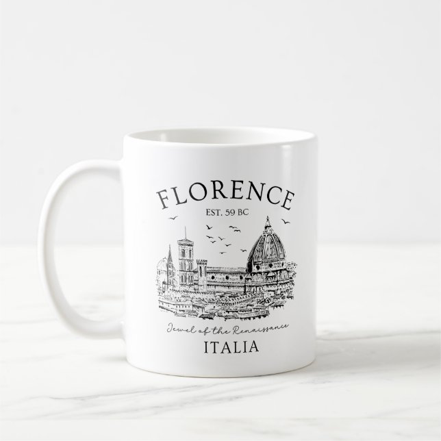 Caneca De Café Florence Itália - Firenze Souvenir Italiano (Esquerda)