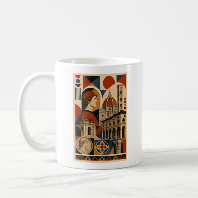 Caneca De Café Florentine Renaissance – Geometric Art Mug (Esquerda)