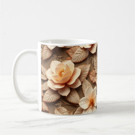 Caneca De Café Flores 3D