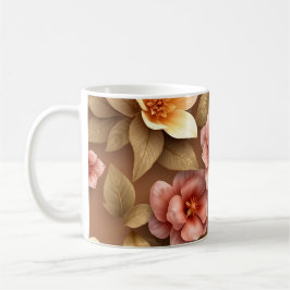 Caneca De Café Flores 3D