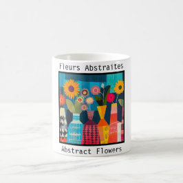 Caneca De Café Flores Abstratas