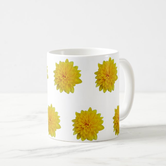 Caneca De Café Flores amarelas (Frente Esquerda)