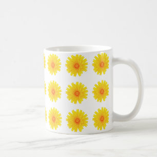 Caneca De Café Flores Amarelas Coloridas