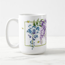 Flores Amarelas lavandas, Mug Clássica, 15 oz