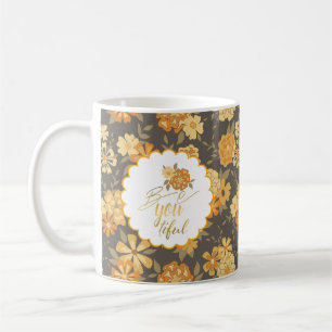 Caneca De Café Flores Amarelo - Cota Laranja Seja Você