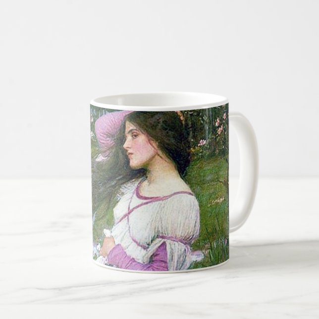 Caneca De Café Flores ao Vento, John William Waterhouse (Frente Esquerda)