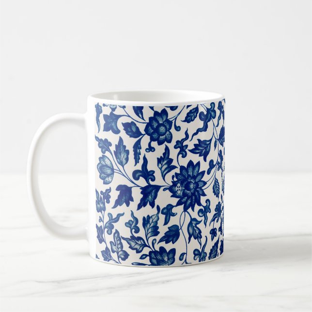 Caneca De Café Flores azuis (Esquerda)