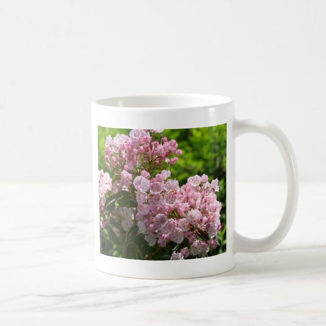 Caneca De Café Flores bonito de Laurel Montanha Rosa (Direita)