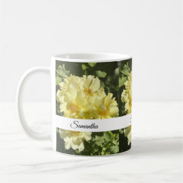 Caneca De Café Flores Botânicas Amarelas