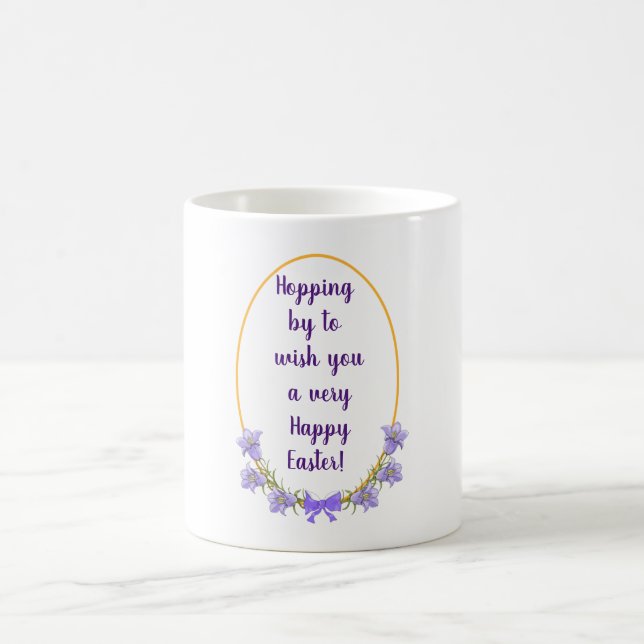 Caneca De Café Flores brancas Bluebell flores Páscoa de mortes de (Centro)