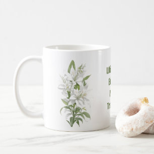 Caneca De Café Flores brancas de lírio