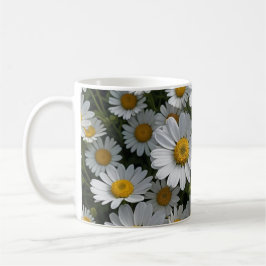 Caneca De Café Flores brancas de pouquinho
