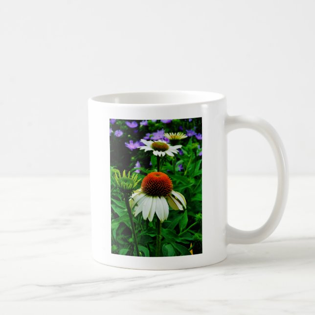 Caneca De Café Flores brancas e laranja (Direita)