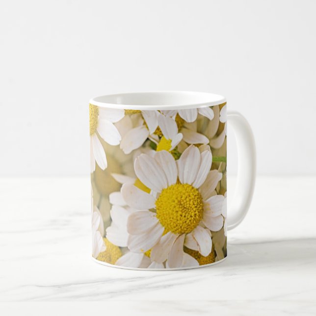 Caneca De Café Flores | Bunch of Chamomiles (Frente Esquerda)