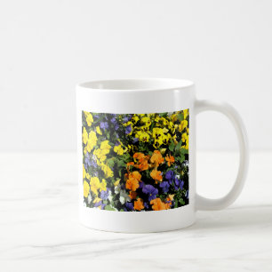 Caneca De Café flores coloridas de amor-perfeito