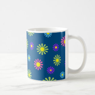 Caneca De Café Flores coloridas de pop art