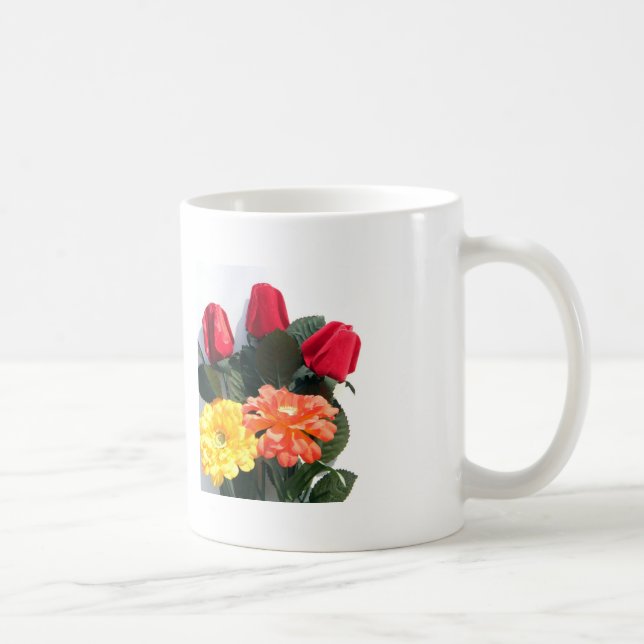 Caneca De Café Flores com várias cores (Direita)