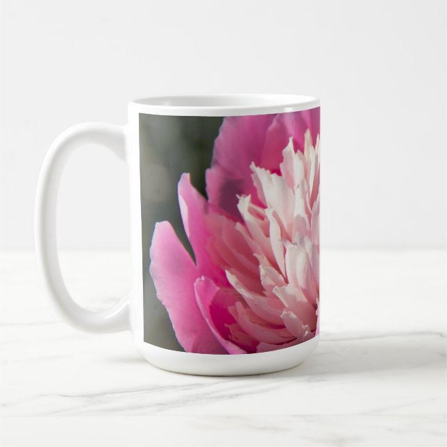 Caneca De Café Flores cor-de-rosa grandes no primavera (Esquerda)