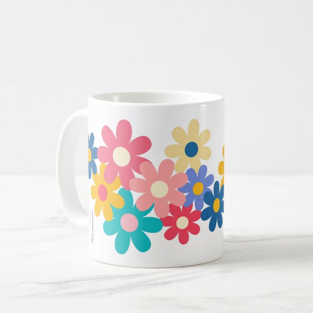 Caneca De Café Flores Cutis (Frente Esquerda)