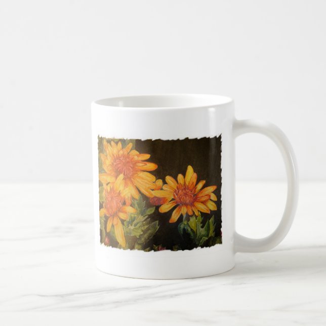 Caneca De Café Flores da aguarela (Direita)