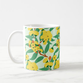 Caneca De Café Flores da Árvore de Goma Amarela