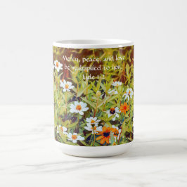 Caneca De Café Flores da Taça de Faith Zinnia Garden